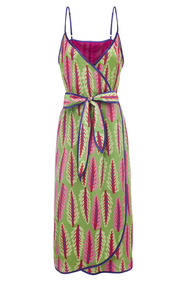 Green Chard Spaghetti Strap Dress