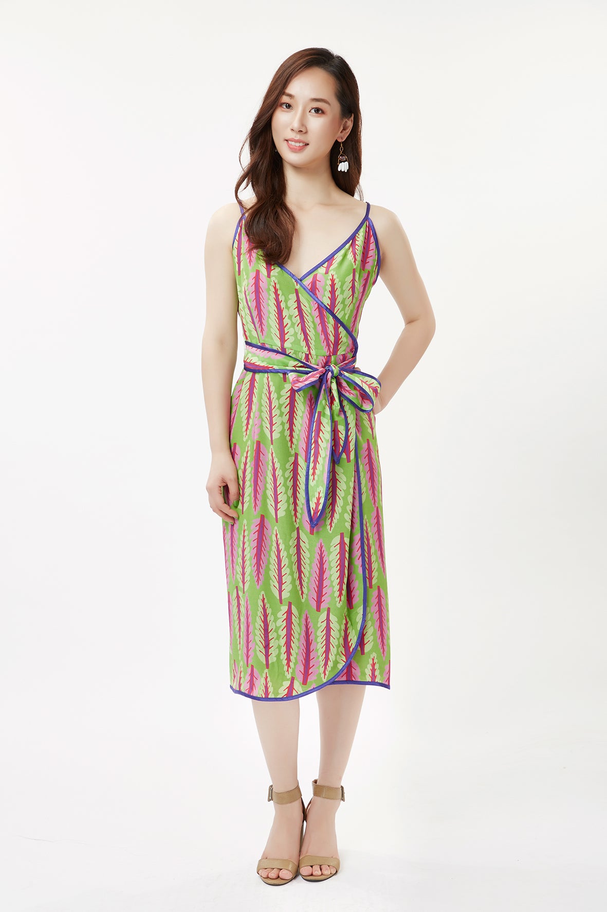 Green Chard Spaghetti Strap Dress