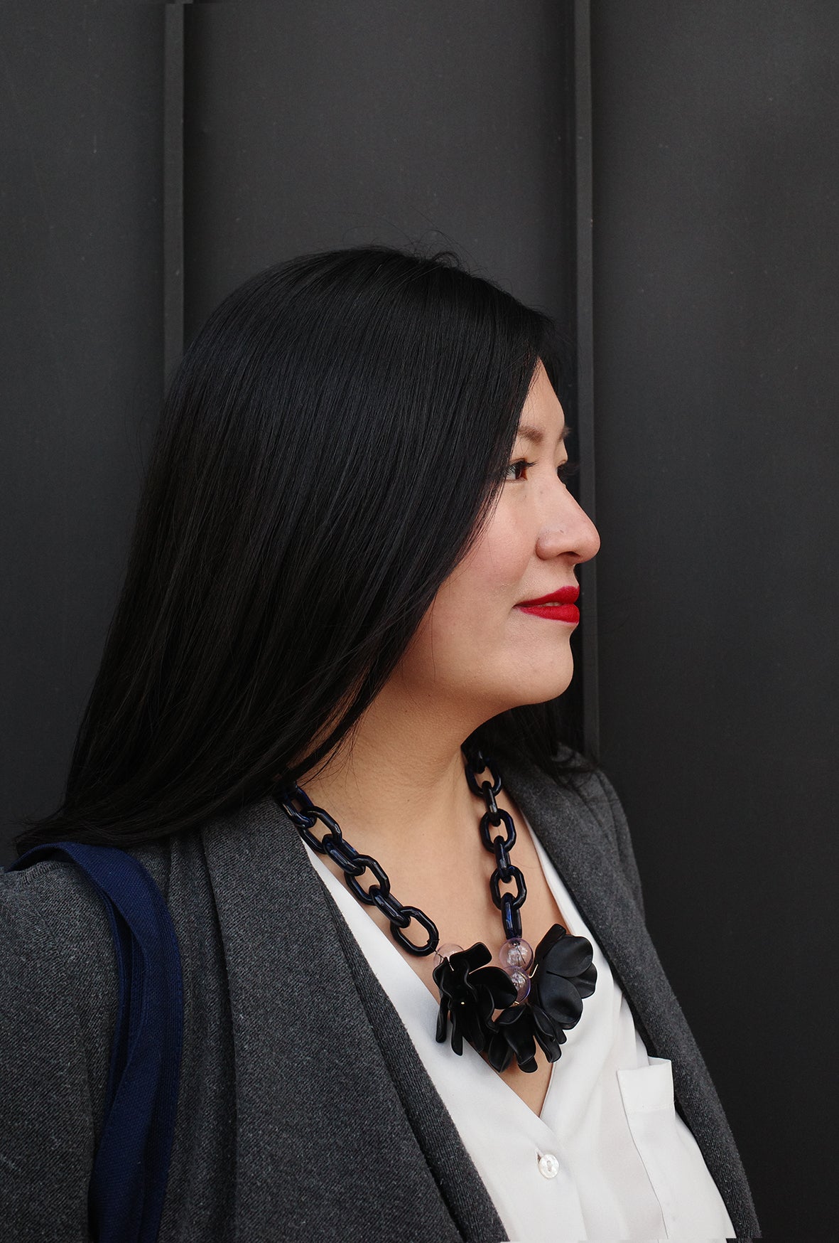 Baubles - Black Matte / Navy Flower Power Necklace | cukimber designs