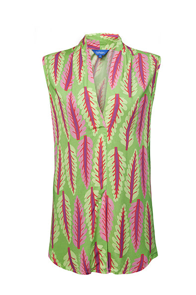 Green Chard Sleeveless Blouse