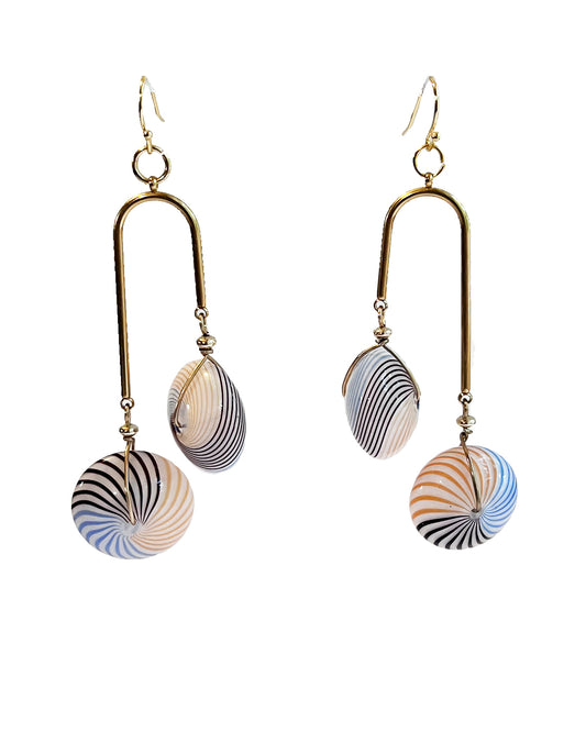 Semifine Glass Beach Ball Earrings | cukimber designs