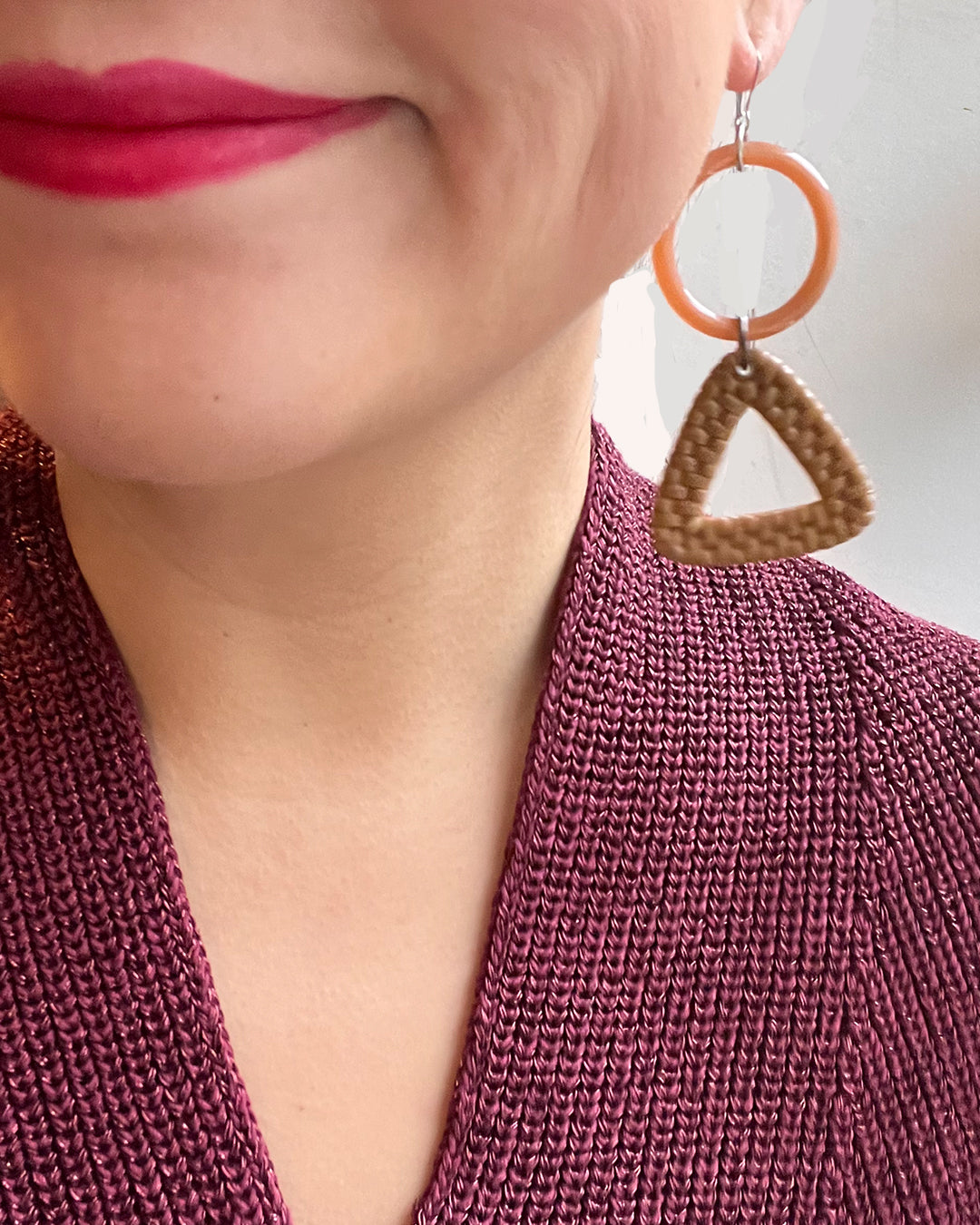 The Neutrals - Basketcase Earrings in Peach/Tan