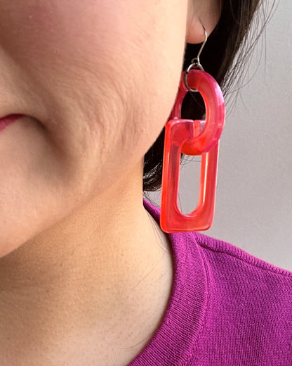 Infinite Colors - Red Loop Earrings | cukimber designs