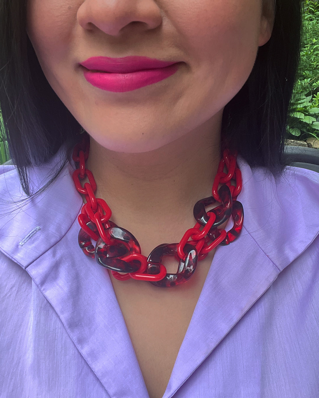 Infinite Colors Eartha Necklace - Red Tortoise