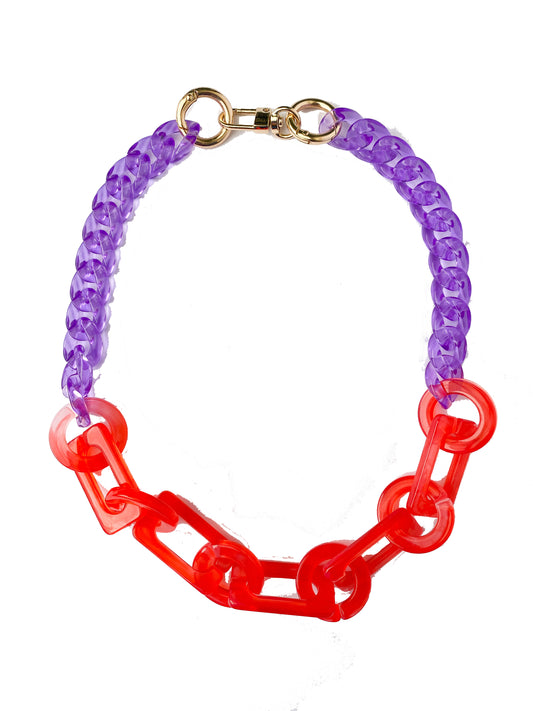 Infinite Colors Necklace - Red & Purple