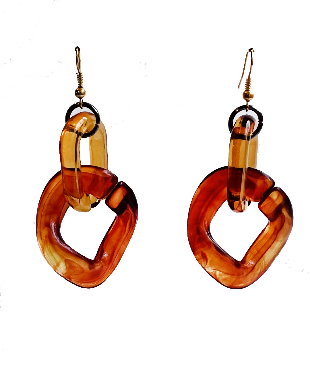 Infinite Colors Brown Chain Earrings | cukimber designs