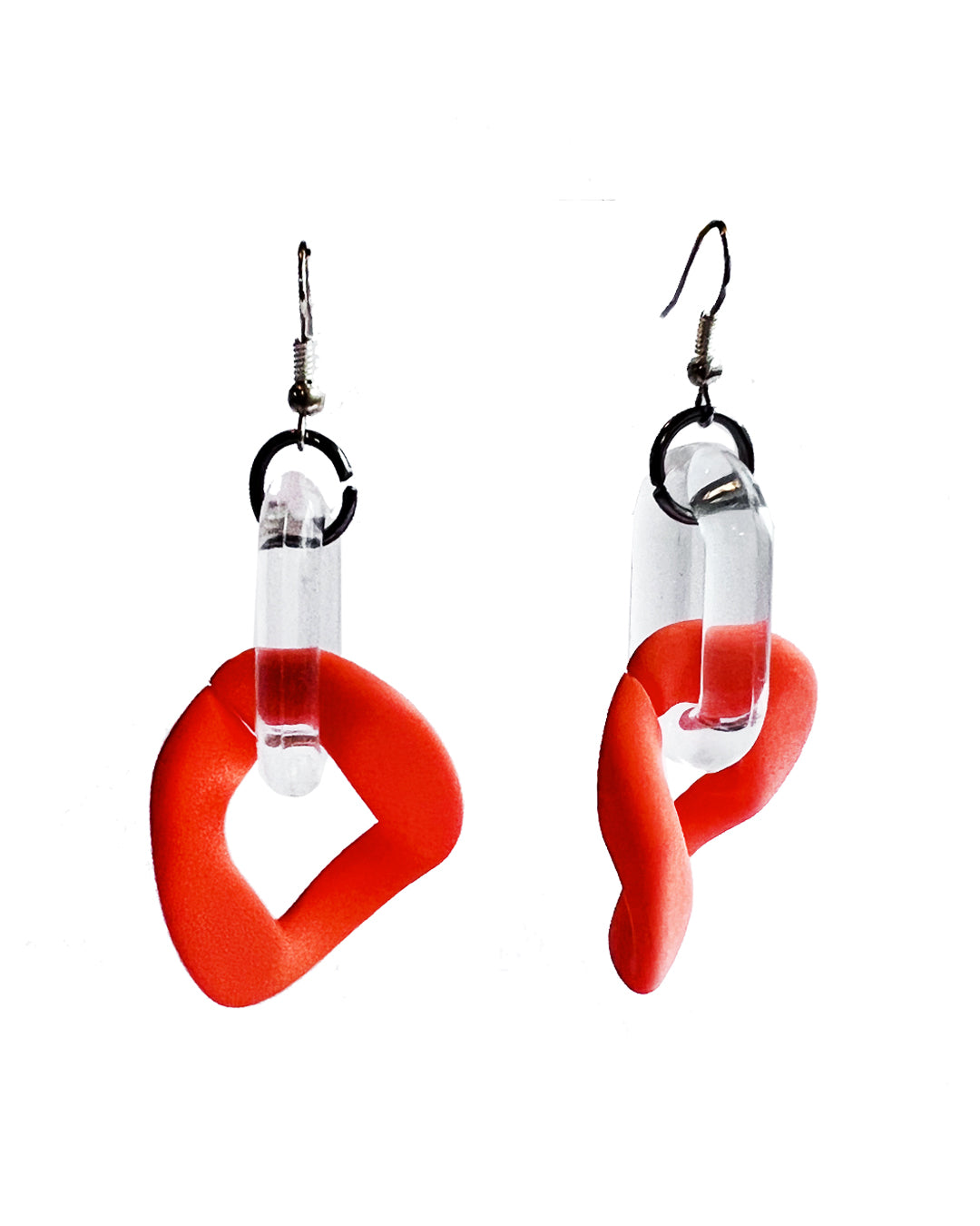 Infinite Colors Matte Orange Chain Earrings