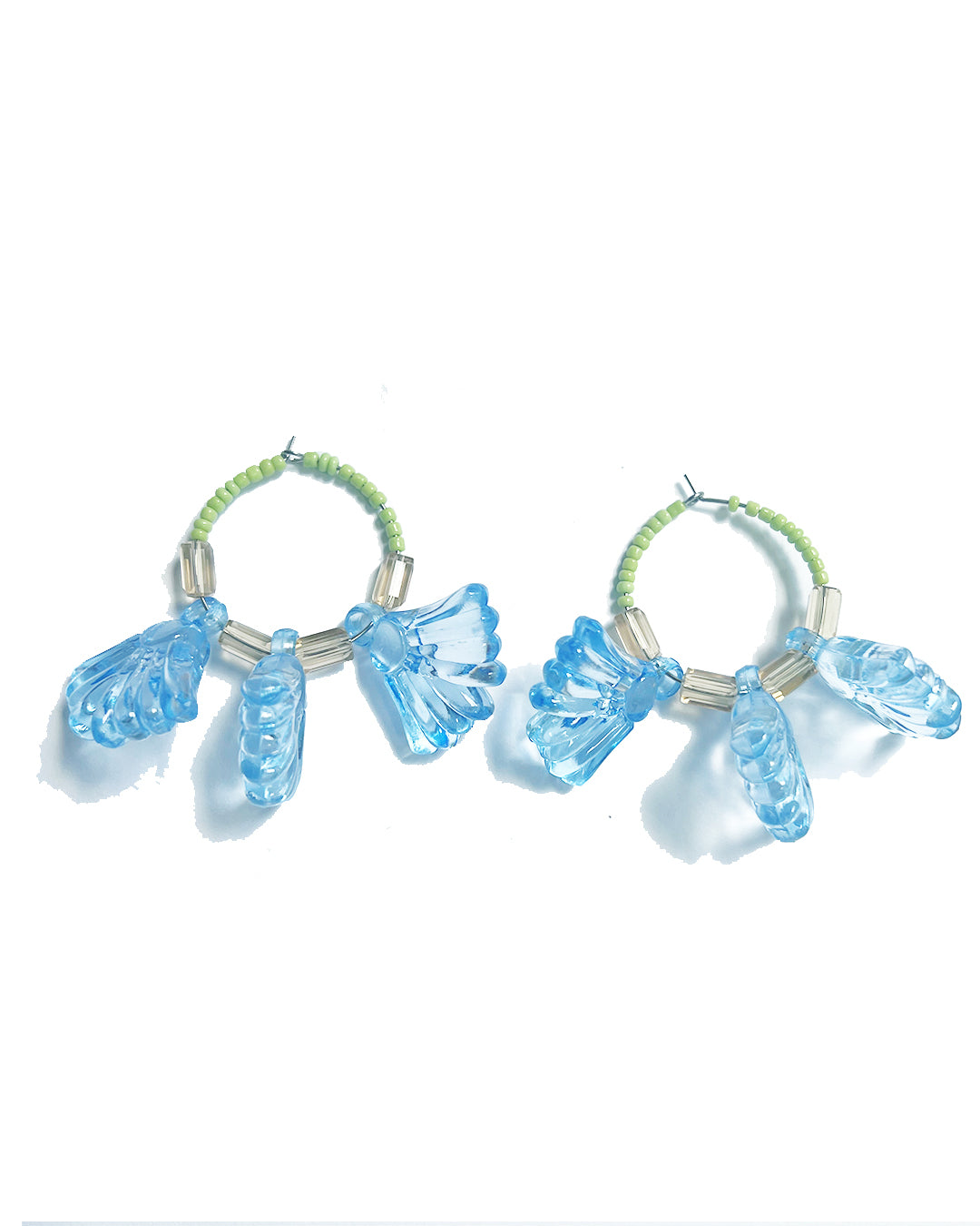 Sky Blue Peach Lime Fiesta Earrings | cukimber designs