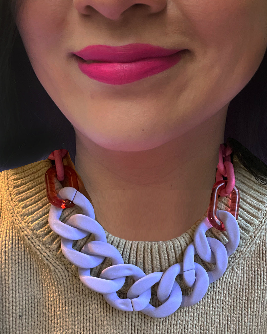 Infinite Colors Kerry Necklace - Matte Purple Pink