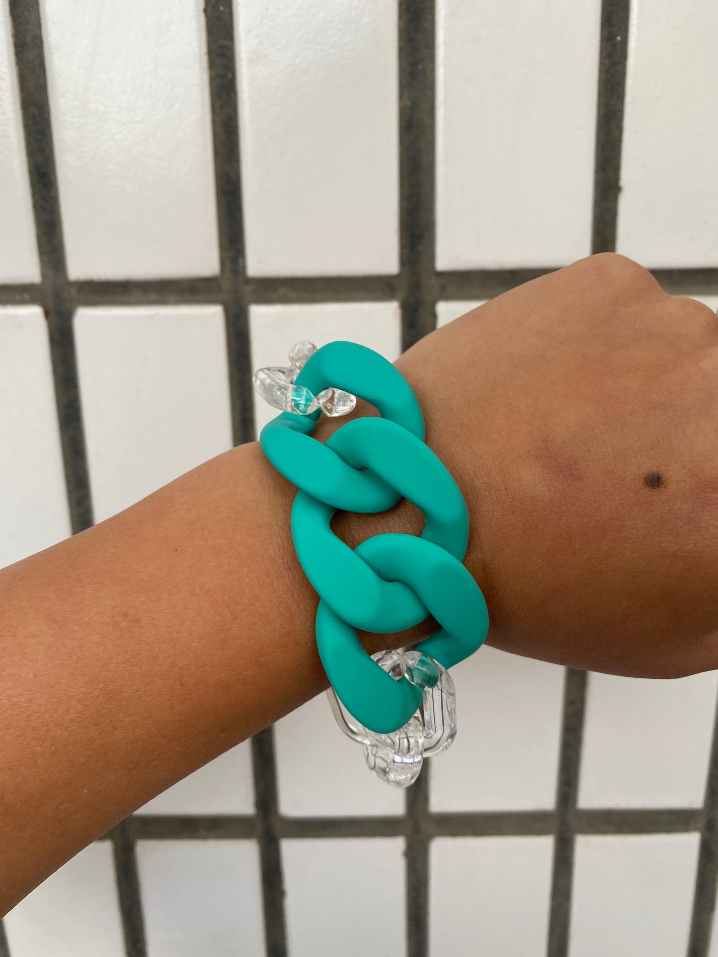 INFINITE COLORS Bracelet - Matte Aqua Clear | cukimber designs