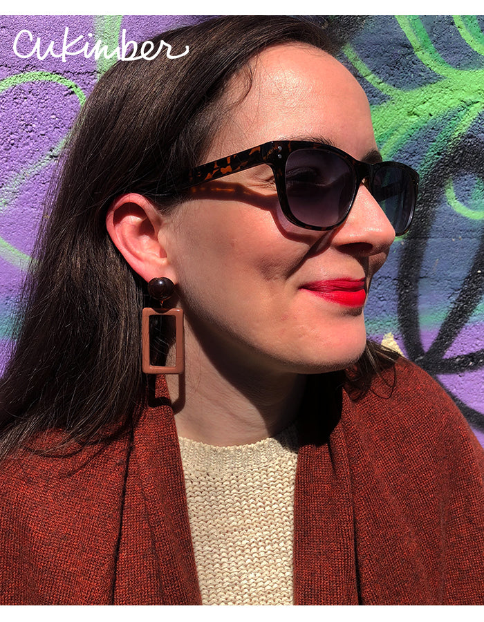 The Neutrals - Mary Earrings in Brown / Taupe