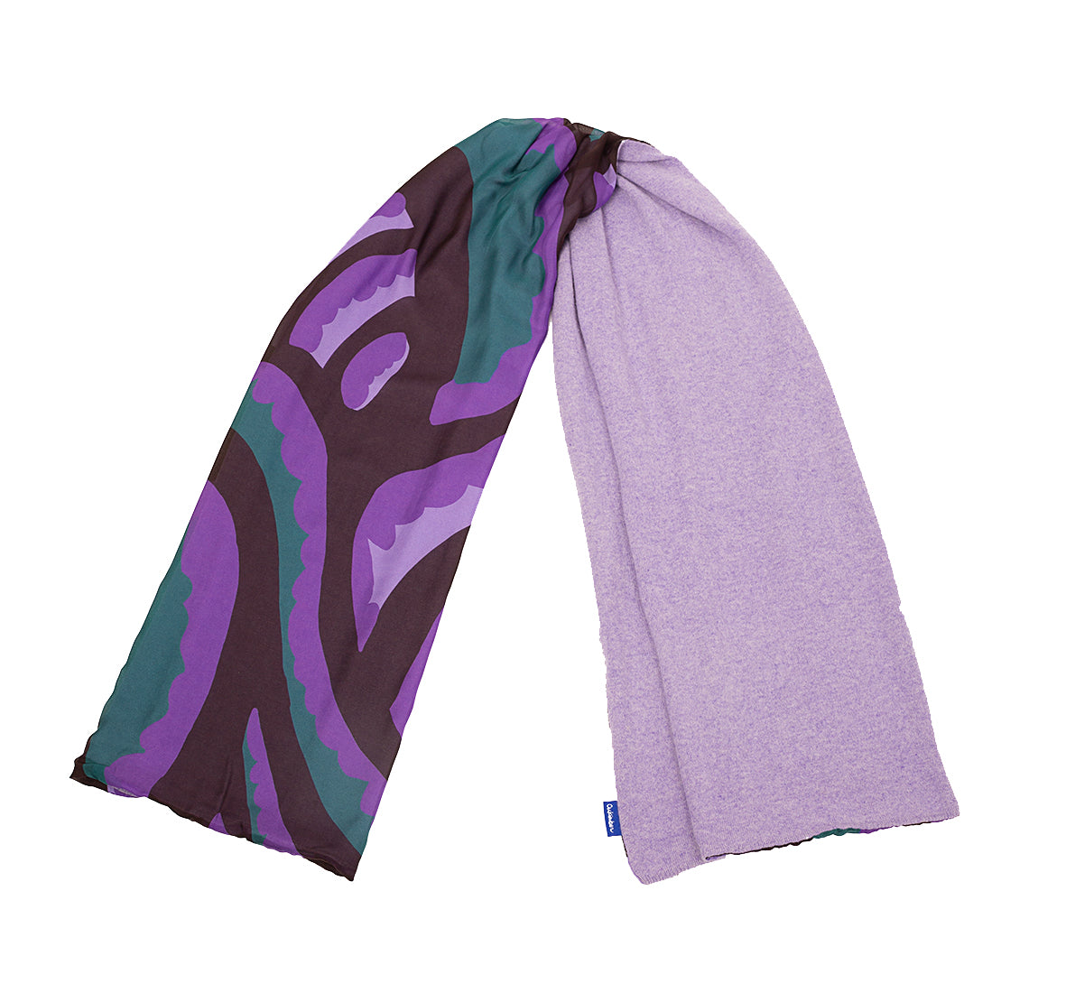 Purple Wave Scarf - Cashmere Chiffon Silk | cukimber designs