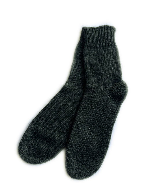 Thick Dark Gray Cashmere Socks | cukimber designs