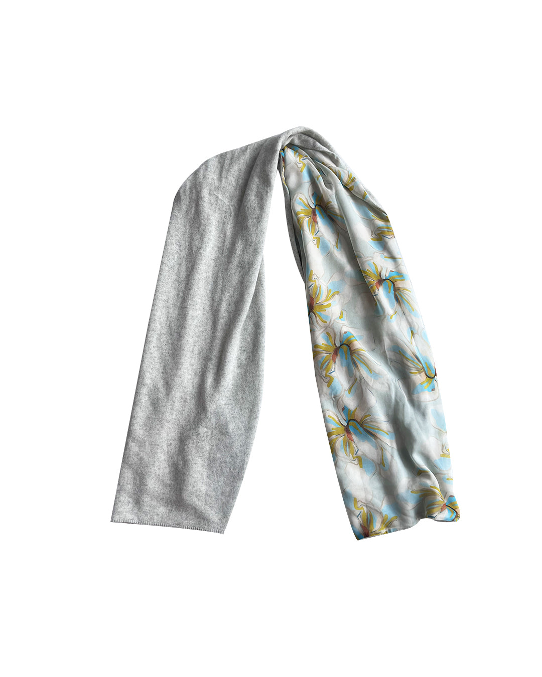 Gray Magnolias Scarf - Cashmere Chiffon Silk | cukimber designs