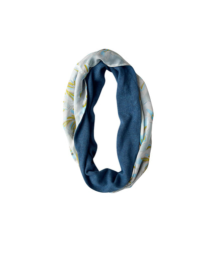 ice blue magnolia cashmere infinity loop blue scarf cukimber designs