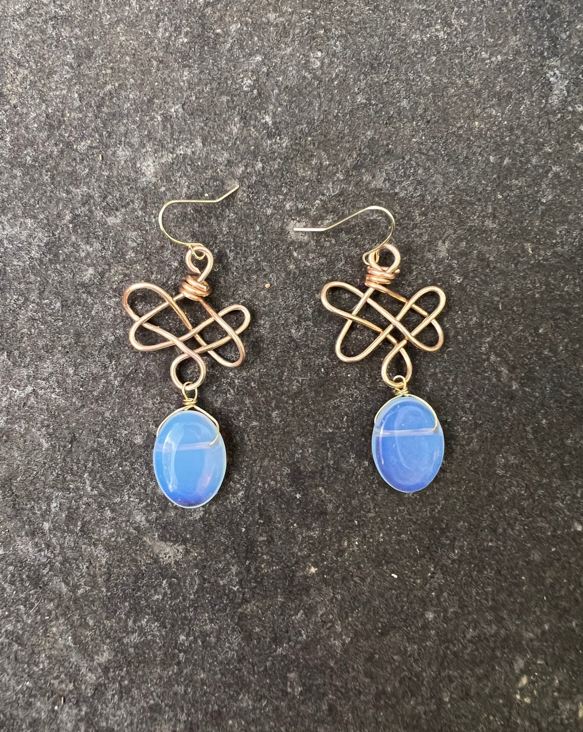 statement earrings, handmade brass opal earrings