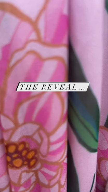 Pink Peonies Scarf - Cashmere Chiffon Silk | cukimber designs