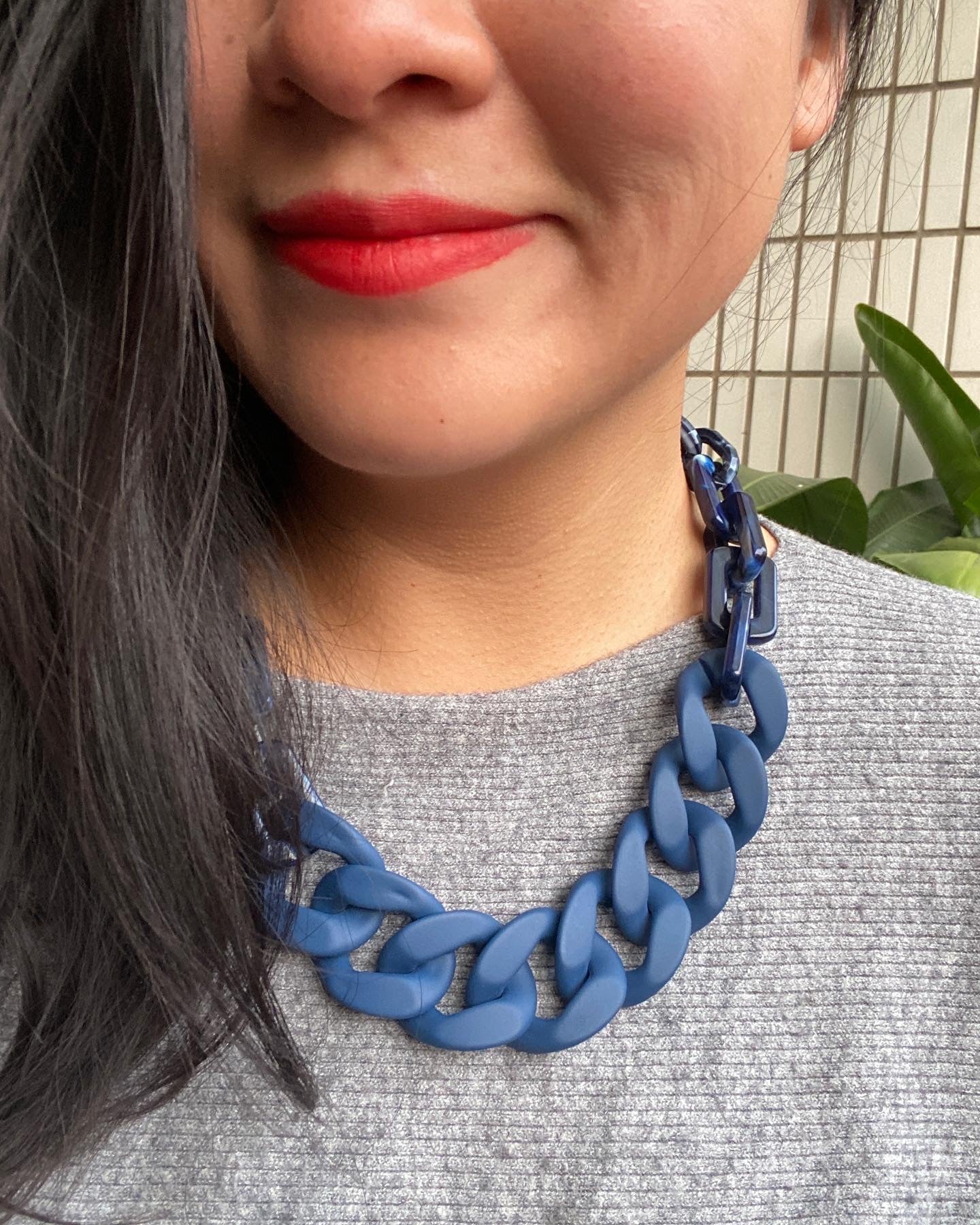 Infinite Colors Blue Matte Necklace  | cukimber designs