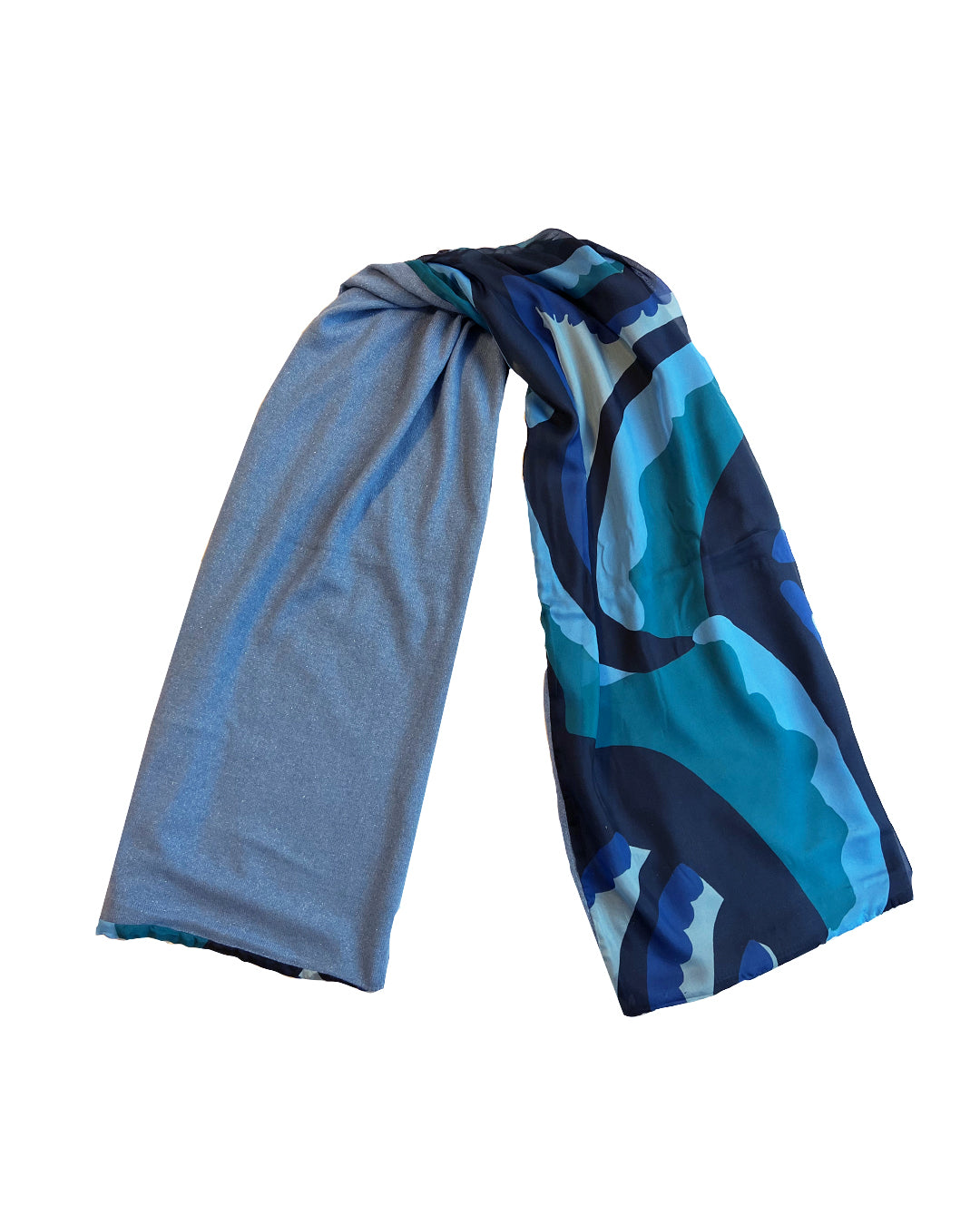 Blue Wave Scarf - Cashmere Chiffon Silk | cukimber designs