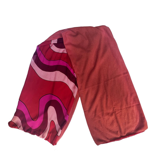 Rosewood Brown Ribbons Cashmere Silk Chiffon Scarf | cukimber designs