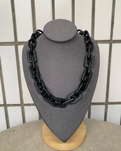 Infinite Colors - Black Rectangle Necklace  | cukimber designs