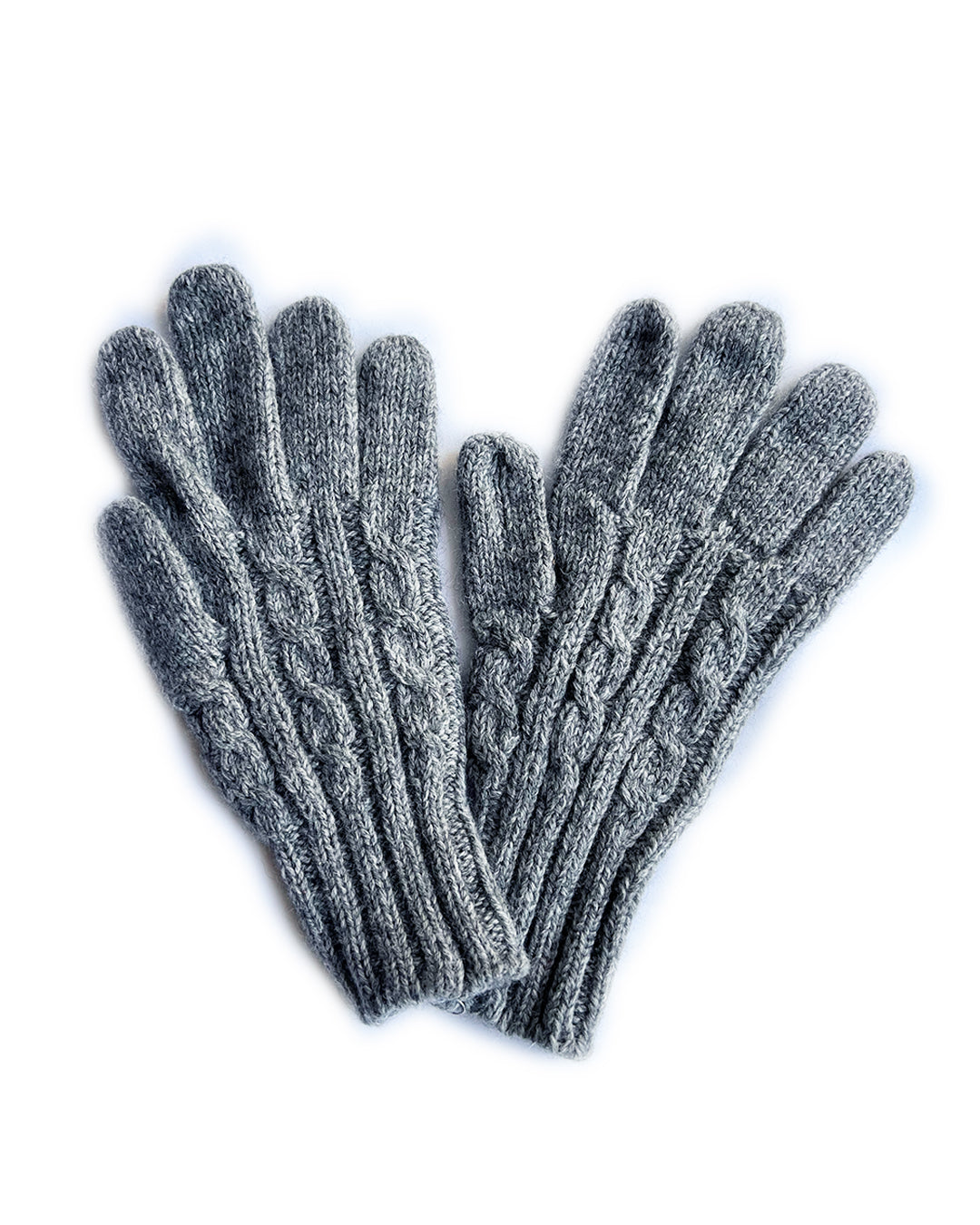 Heather Gray Cable Knit Cashmere Gloves | cukimber designsk no