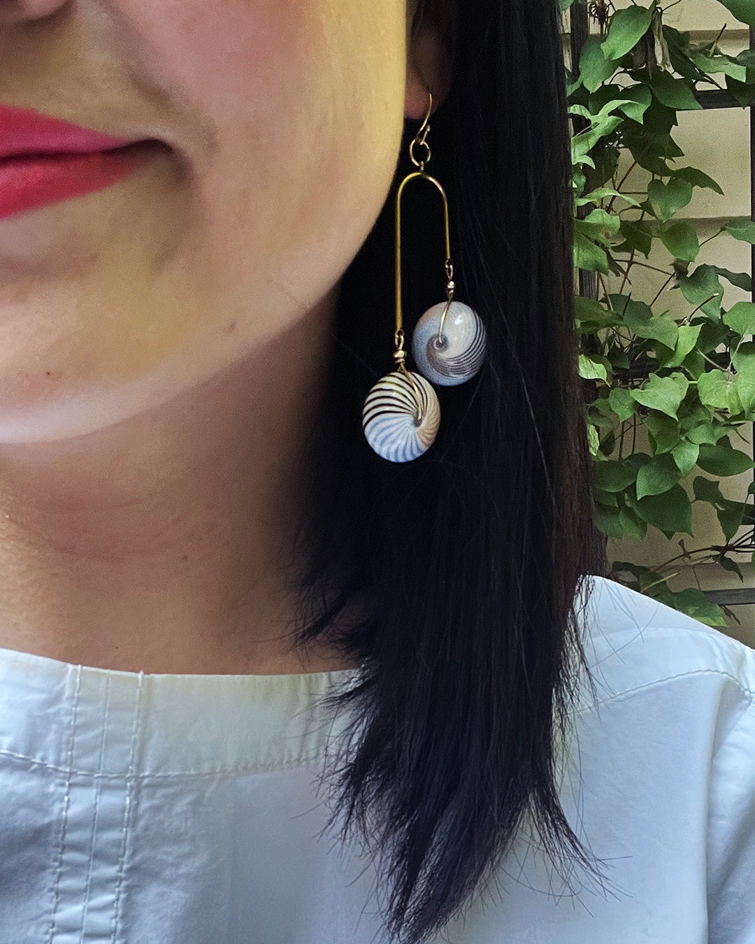 Semifine Glass Beach Ball Earrings | cukimber designs