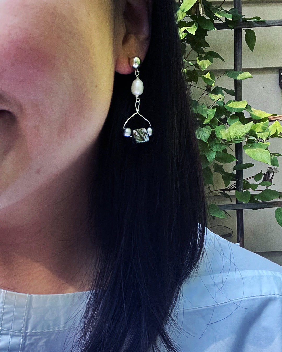 Semifine Abalone Pearl Earrings | cukimber designs