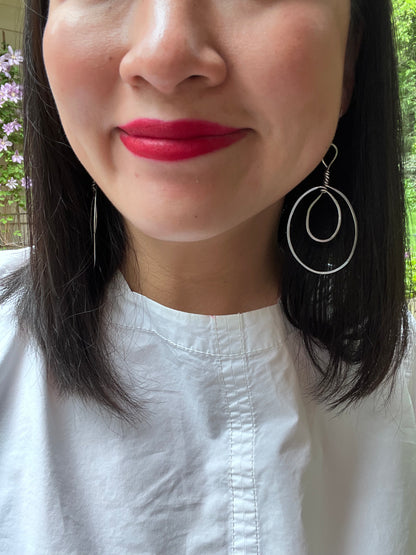 Nickel Wire Oval Loop Earrings | cukimber