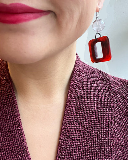 Baubles - Mami Earrings in Ruby Red