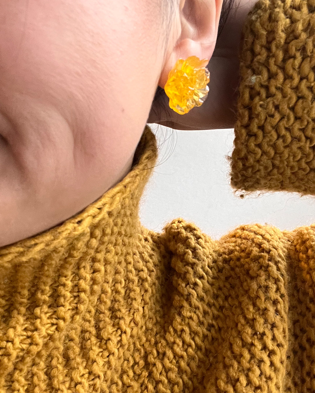 Marigold Bloom Stud Earrings