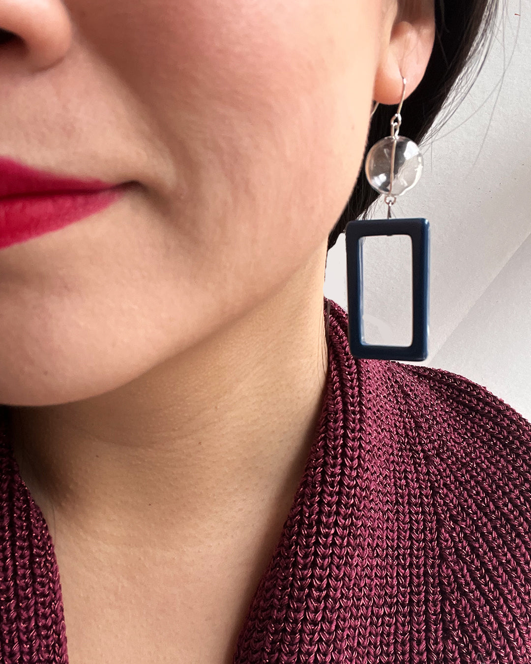 Baubles - Daphne Earrings in Navy  | cukimber designs
