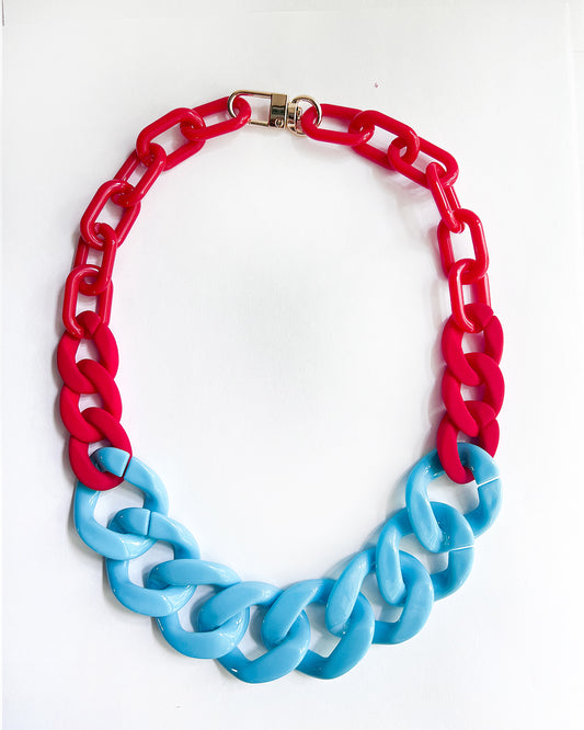 Infinite Colors Prue Necklace - Blue Red Chain