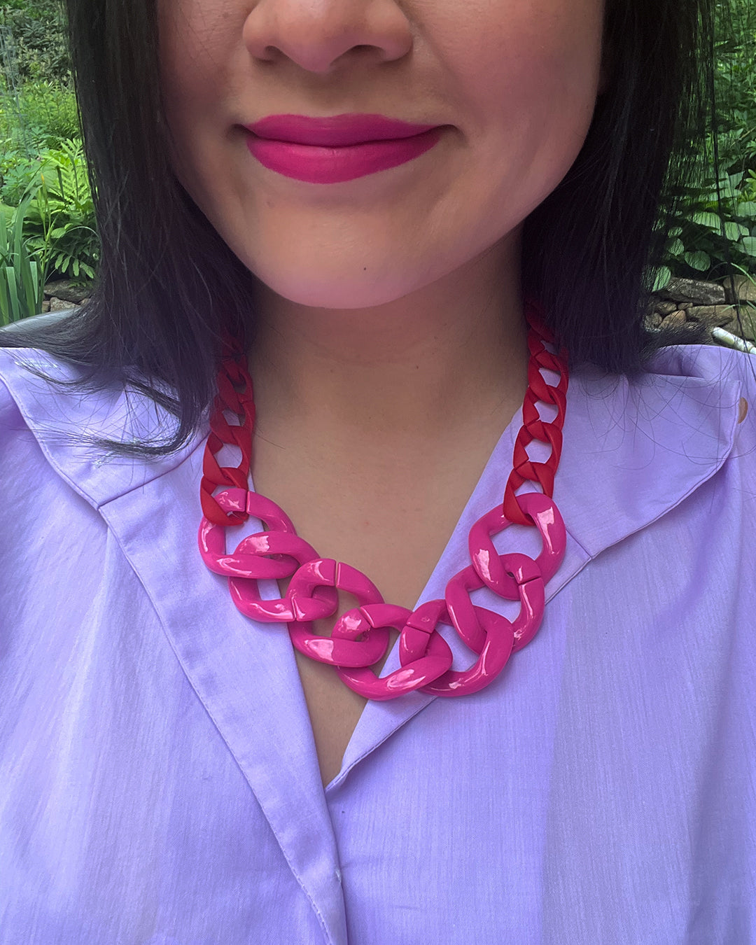 Infinite Colors Willow Necklace - Pink Red