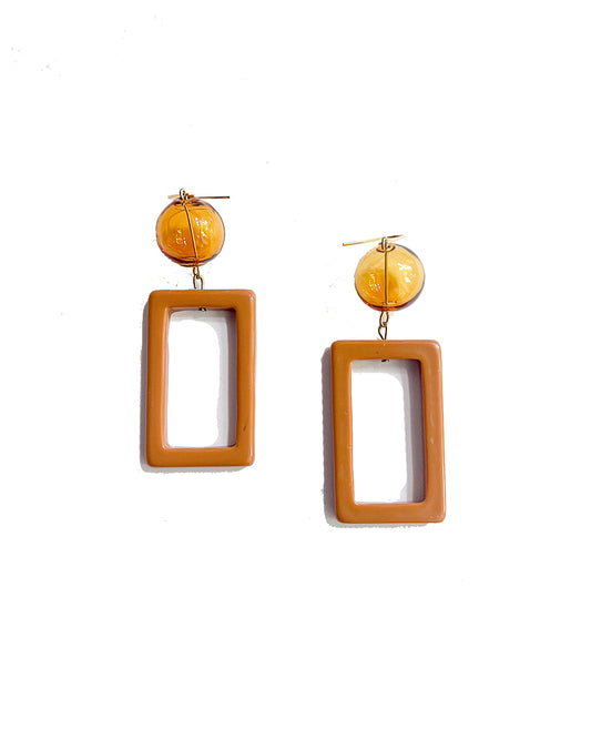 The Neutrals - Daphne Earrings in Tan