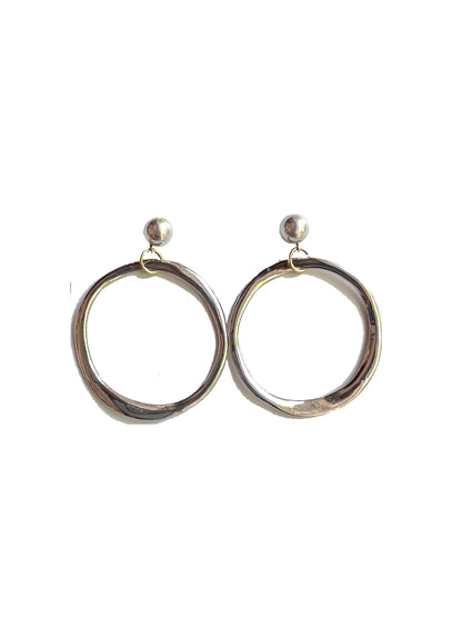 Semifine Sterling Silver Circle Earrings | cukimber designs