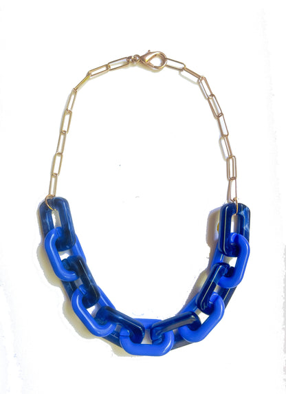 Infinite Colors Tamia Necklace - Navy Blue 14K Gold Plated | cukimber designs