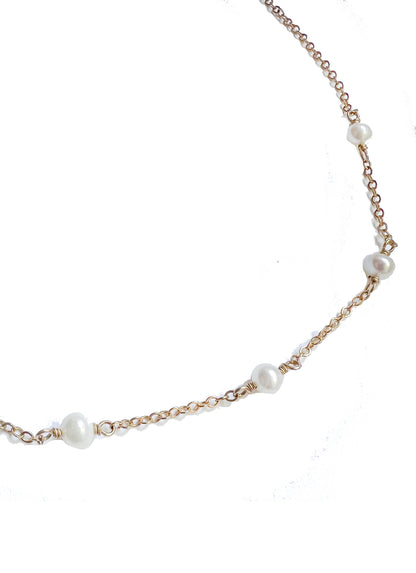 Semifine Pearl Station Necklace | cukimber designs