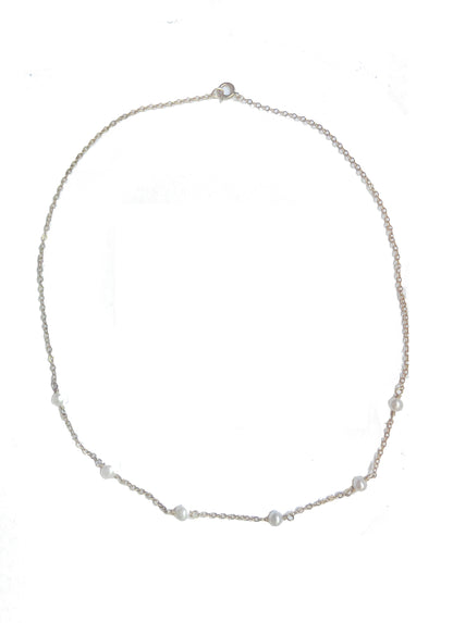 Semifine Pearl Station Necklace | cukimber designs