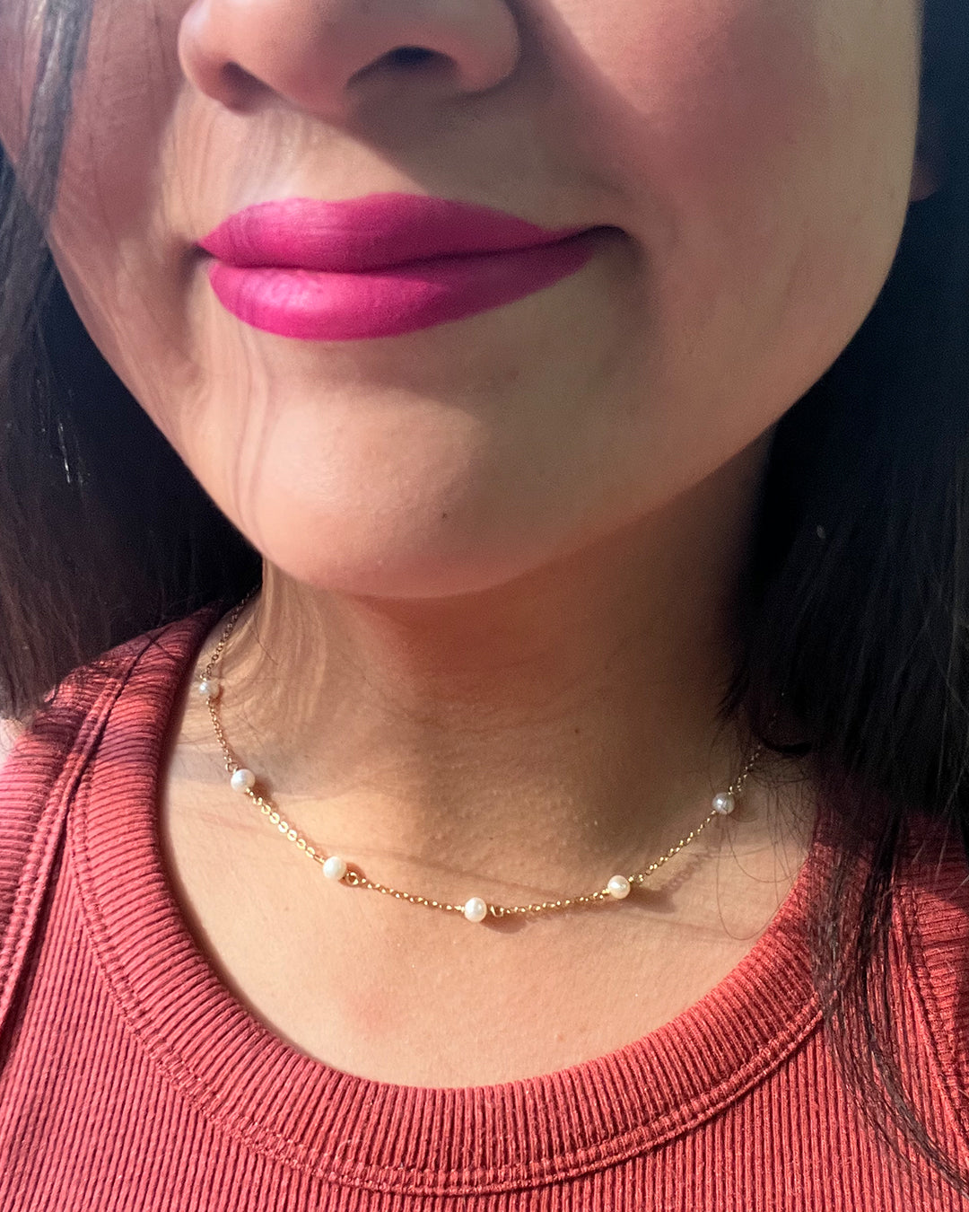 Semifine Pearl Station Necklace | cukimber designs