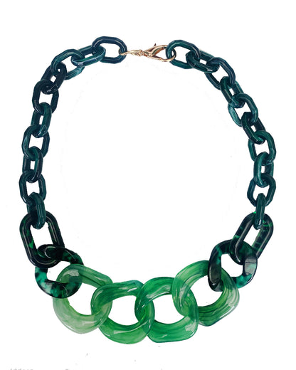 Infinite Colors Rosie Necklace - Jade Green Large Links