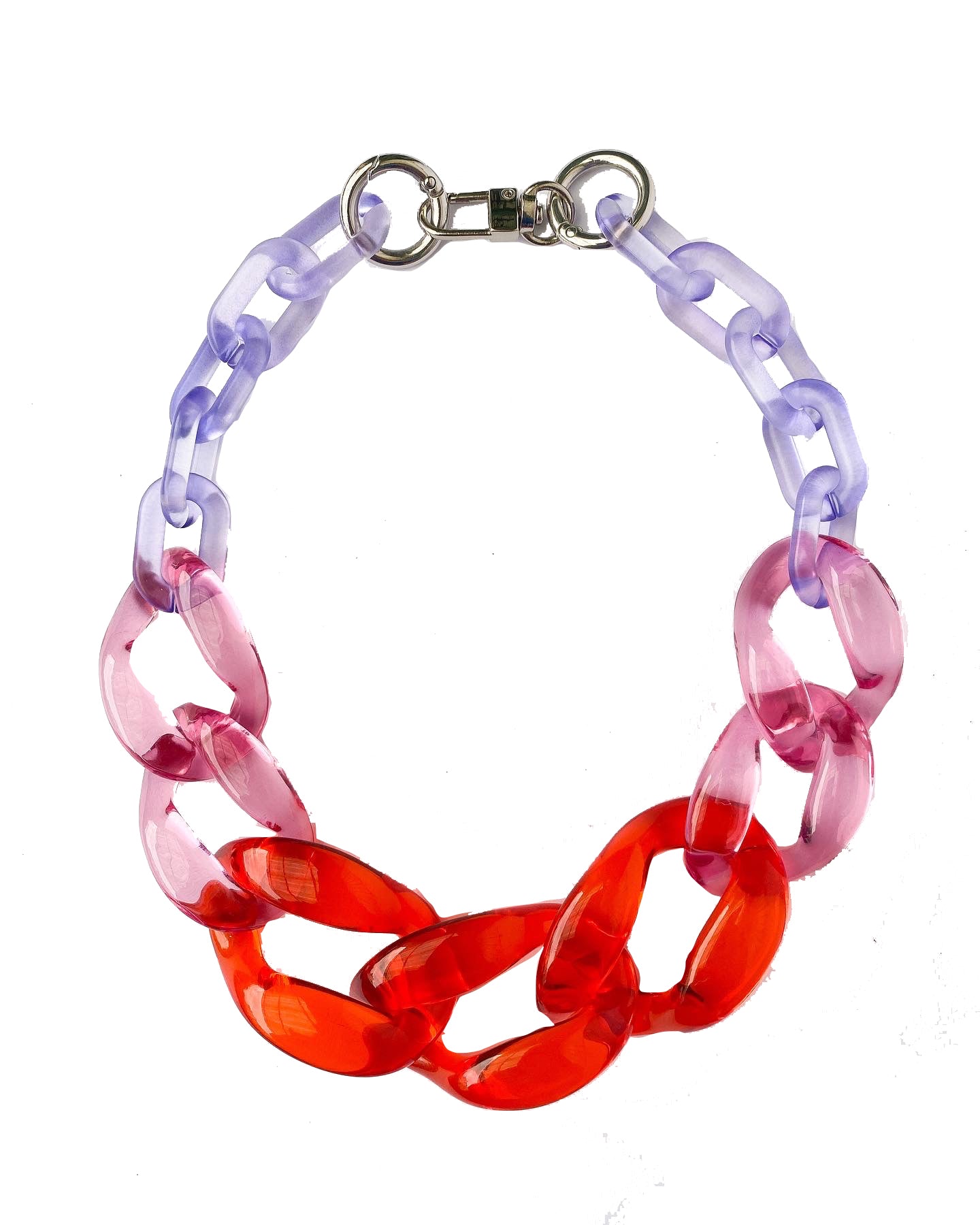 Infinite Colors Necklace - Opaque Red Pink Purple