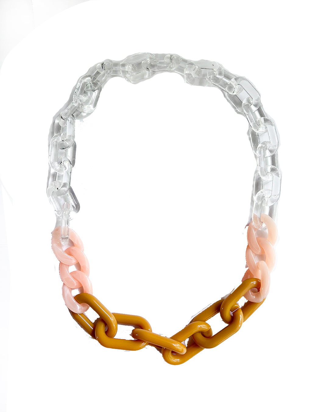 Infinite Colors Cami Necklace - Mustard Yellow Pink Clear | cukimber designs
