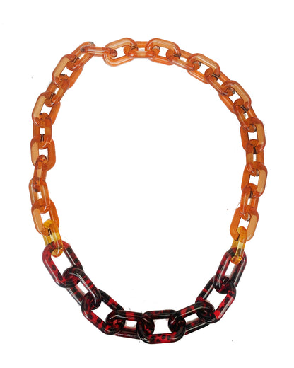 Infinite Colors Itee 4 Necklace - Tortoise Shell Hues of Brown