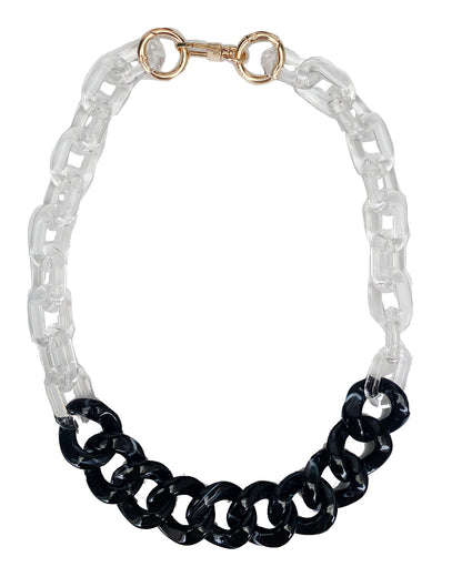 Infinite Colors Lindsay 3 Necklace - Black Clear