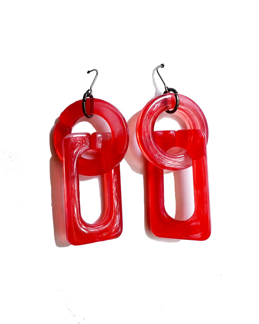 Infinite Colors - Red Loop Earrings | cukimber designs