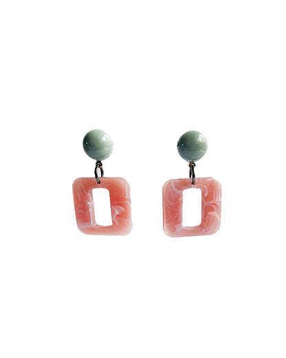 The Neutrals - Dusty Pink Jade Earrings