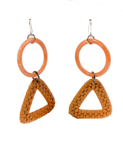 The Neutrals - Basketcase Earrings in Peach/Tan