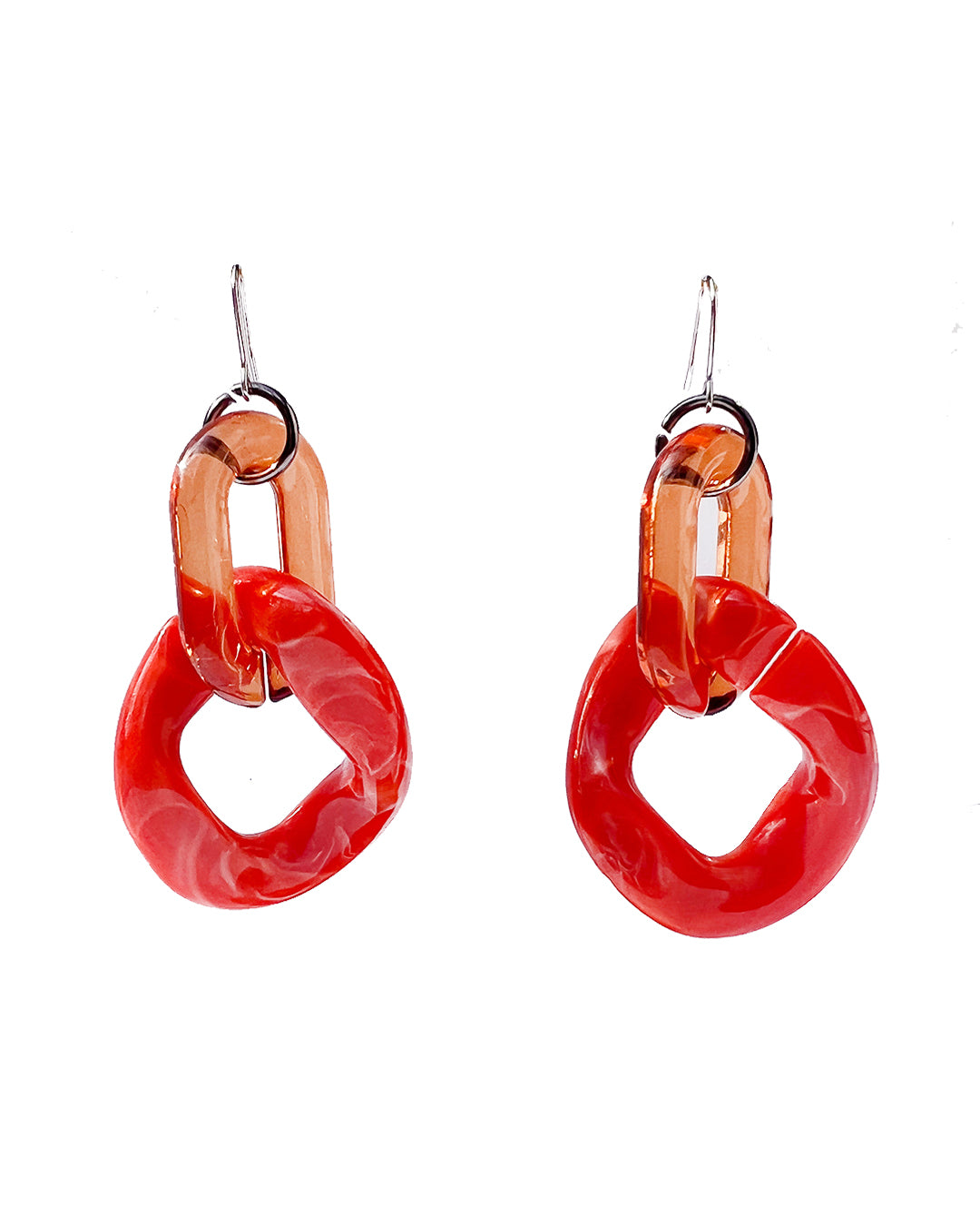 Infinite Colors Burnt Orange Chain Earrings | cukimber designs