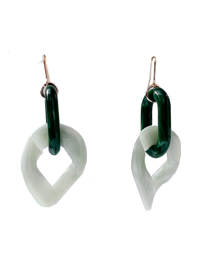 Infinite Colors Jade Chain Earrings